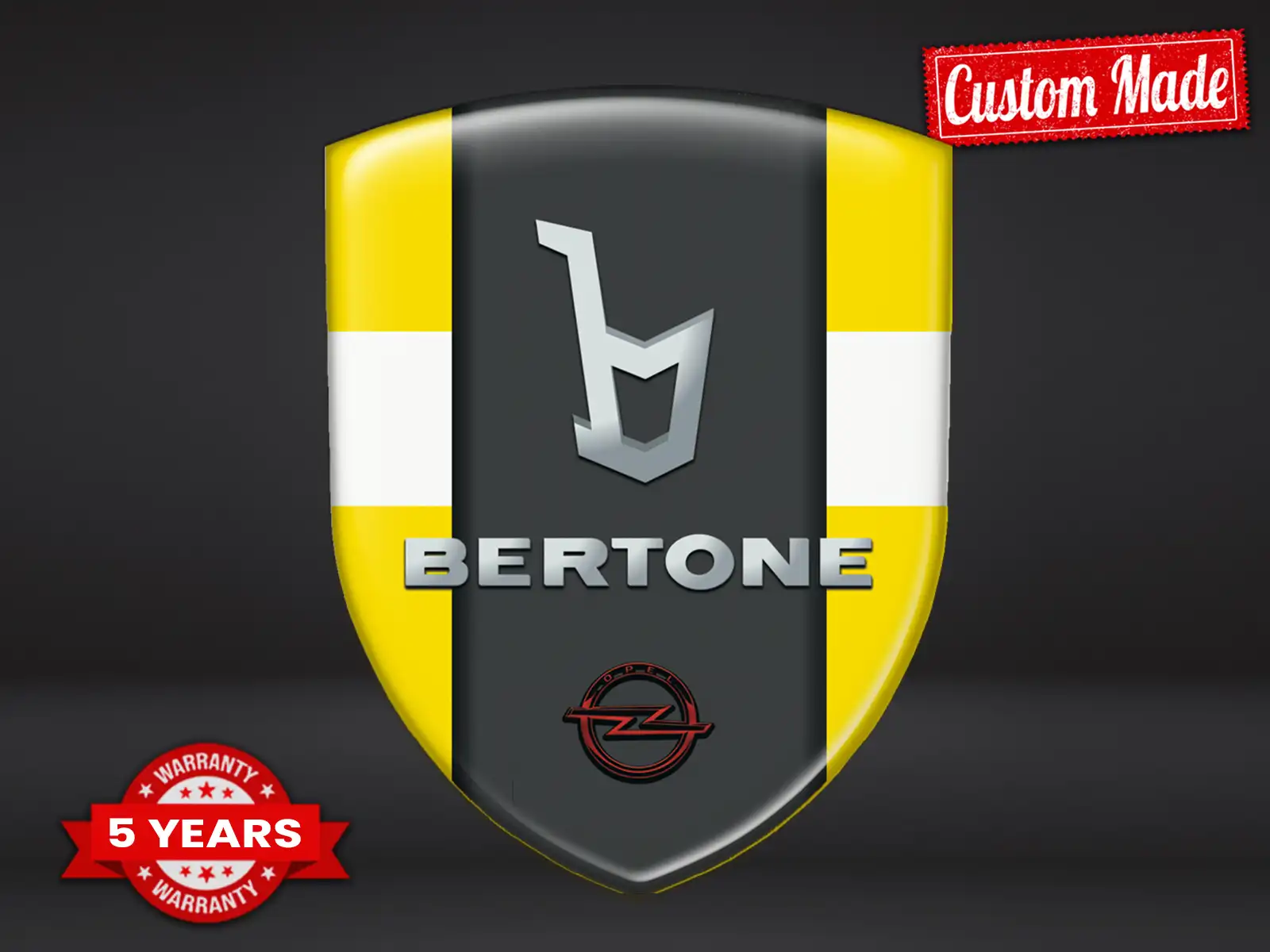 Bertone Heckscheibenaufkleber Premium Modern Hochwertig